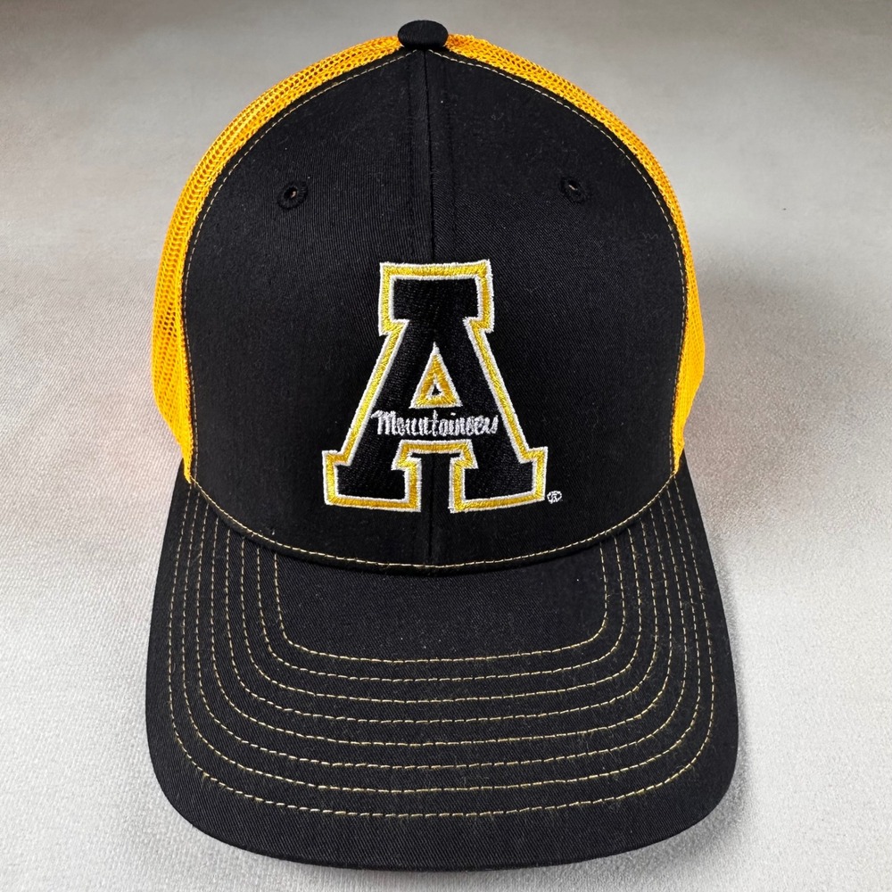 Appalachian State Mountaineers Richardson Trucker Hat Black Gold Mesh Cap